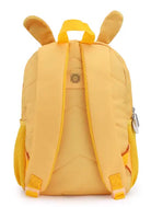 תיק גן ZOOLITTLE דגם YELLOW DOG1 צהוב עם גב אורטופדי ורצועות, מבט מאחור - בדיוק עבור ילדכם